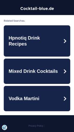 Vorschau der mobilen Webseite cocktail-blue.de, Cocktail-Blue