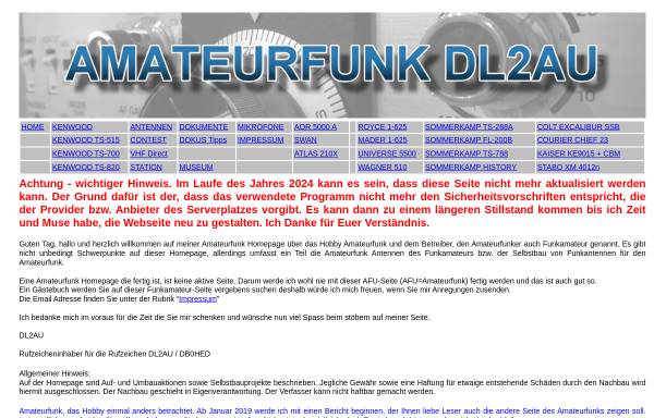 Vorschau von www.dl2au.de, DL2AU