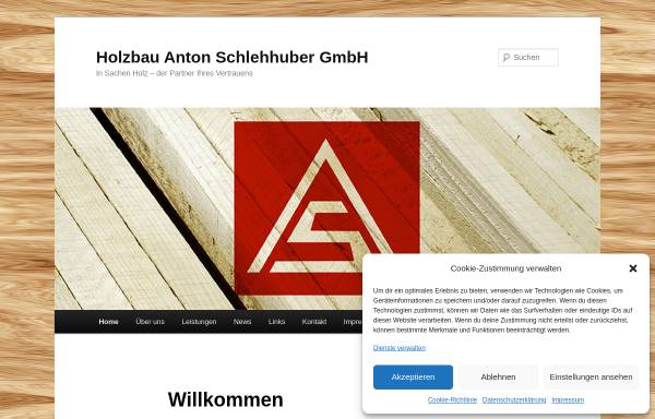 Vorschau von www.holzbau-schlehhuber.de, Holzbau Anton Schlehhuber GmbH