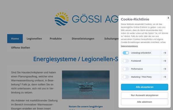 Vorschau von www.goessi.ch, Gössi AG, Küssnacht