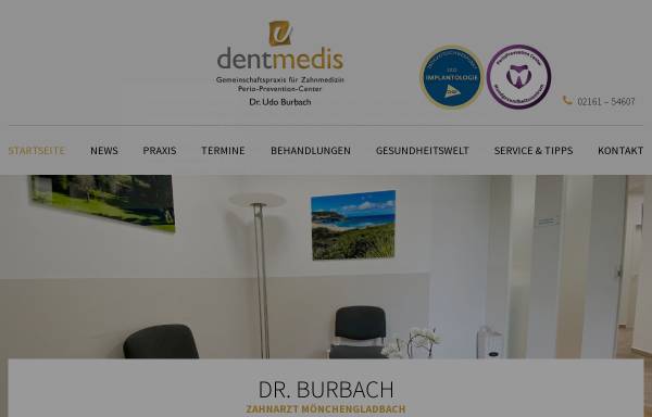 Vorschau von www.dentmedis.de, Dr. Udo Burbach