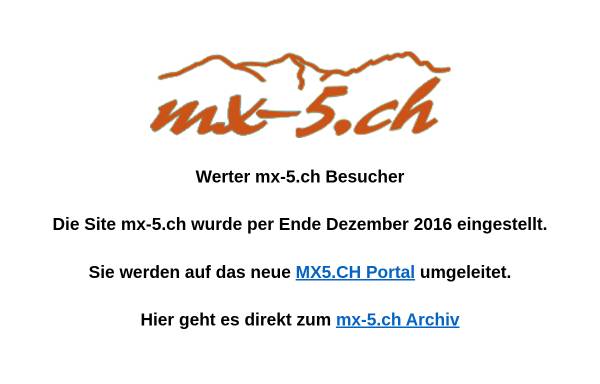 Vorschau von www.mx-5.ch, MX-5 Club Suisse