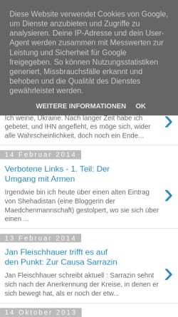 Vorschau der mobilen Webseite dermorgen.blogspot.com, Der Morgen