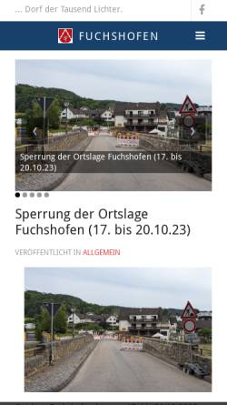 Vorschau der mobilen Webseite www.fuchshofen.de, Fuchshofen an der Ahr