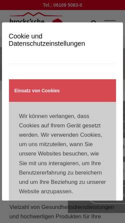 Vorschau der mobilen Webseite apotheke-frankfurt.de, Brocks'sche Apotheke