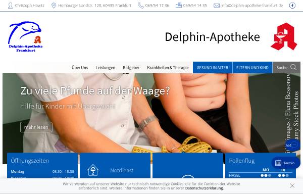 Vorschau von www.delphin-apotheke-frankfurt.de, Delphin Apotheke
