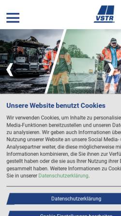 Vorschau der mobilen Webseite www.vstr.de, VSTR GmbH