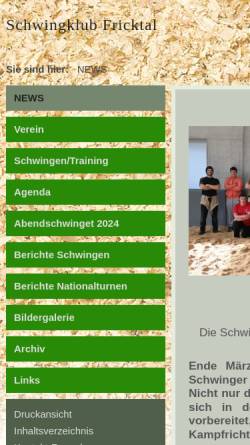 Vorschau der mobilen Webseite www.schwingklub-fricktal.ch, Schwingclub Fricktal