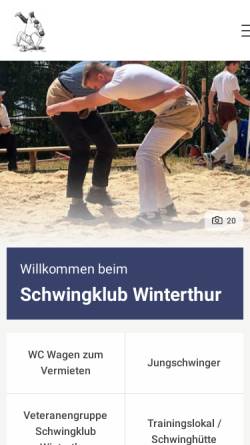 Vorschau der mobilen Webseite schwingklub-winterthur.ch, Schwingklub Winterthur