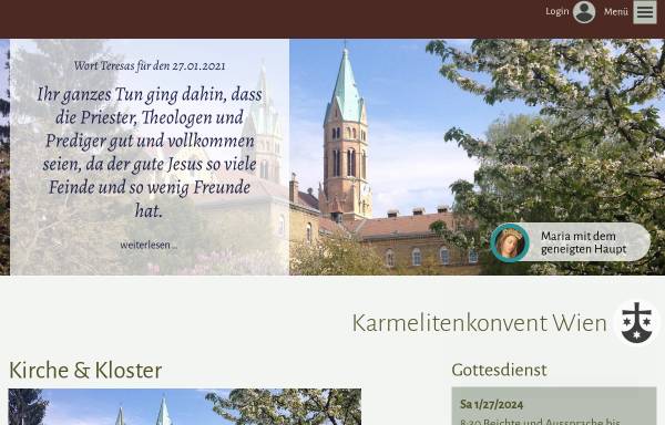Vorschau von www.karmel.at, 19.,Karmelitenkirche, Wallfahrtskirche zu 
