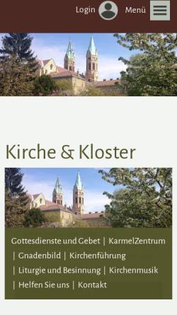 Vorschau der mobilen Webseite www.karmel.at, 19.,Karmelitenkirche, Wallfahrtskirche zu 
