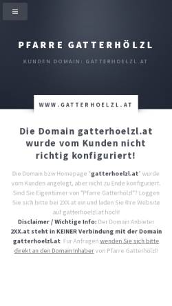 Vorschau der mobilen Webseite www.gatterhoelzl.at, 12., Pfarre Gatterhölzl, Kapuziner der Wr. Provinz