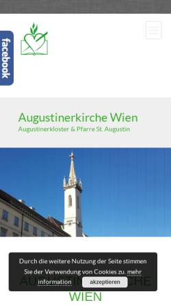 Vorschau der mobilen Webseite www.augustinerkirche.at, 1., Pfarre St. Augustin