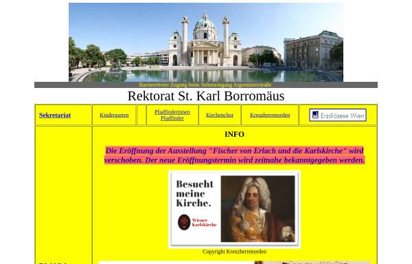 Vorschau von www.karlskirche.at, 4., Pfarre St. Karl Borromäus (Karlskirche)