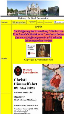 Vorschau der mobilen Webseite www.karlskirche.at, 4., Pfarre St. Karl Borromäus (Karlskirche)