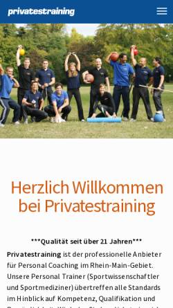 Vorschau der mobilen Webseite www.privatestraining.de, Privates Training