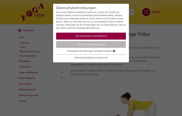 Vorschau von www.yoga-vidya.de, Yoga Vidya Zentrum