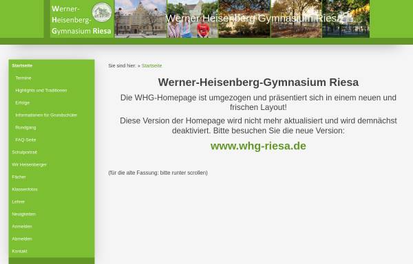 Vorschau von www.whg-rie.de, Werner-Heisenberg-Gymnasium
