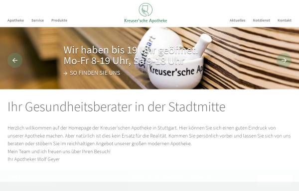 Vorschau von www.kreusersche.de, Kreuser'sche Apotheke