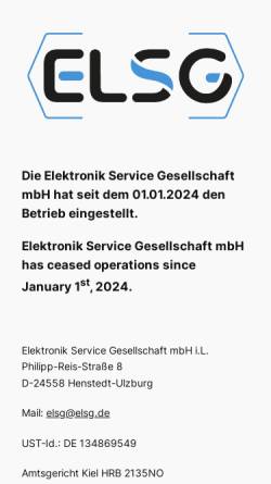 Vorschau der mobilen Webseite www.elsg.de, Elektronik Service GmbH