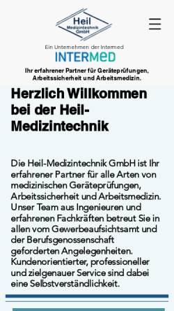 Vorschau der mobilen Webseite www.heil-medizintechnik.de, Heil Medizintechnik GmbH