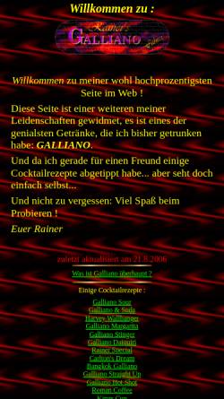 Vorschau der mobilen Webseite rainer.rawer.de, Rainer's Galliano-Führer