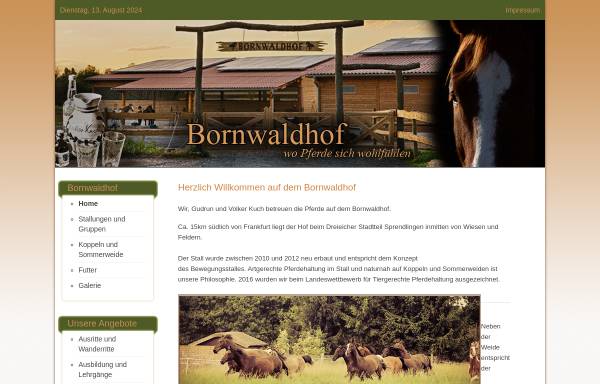 Vorschau von www.bornwaldhof.de, Bornwaldhof