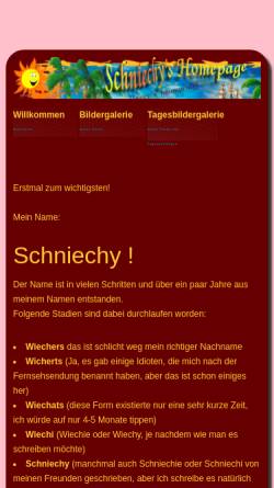 Vorschau der mobilen Webseite www.schniechy.de, Schniechy's Homepage