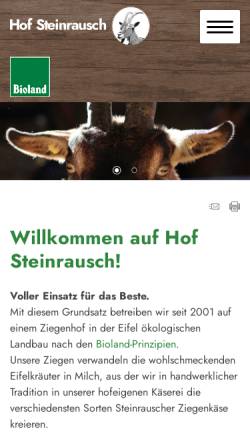Vorschau der mobilen Webseite www.hof-steinrausch.de, Hof Steinrausch