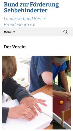 Vorschau der mobilen Webseite bfs-berlin.de, Bund zur Förderung Sehbehinderter, Landesverband Berlin-Brandenburg e.V.