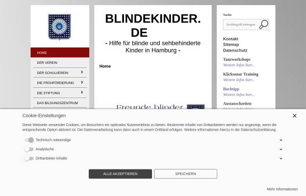 Vorschau von www.blindekinder.de, Freunde blinder und sehbehinderter Kinder e.V., Hamburg