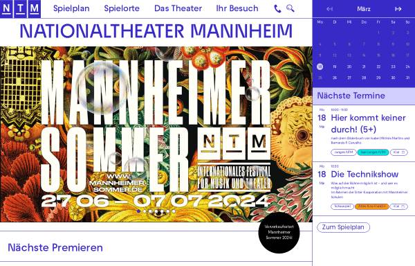 Vorschau von www.nationaltheater-mannheim.de, Mannheim, Nationaltheater