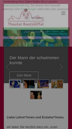 Vorschau der mobilen Webseite rootsloeffel.de, Nürnberg, Rootslöffel