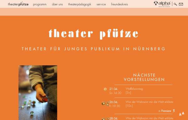 Vorschau von www.theater-pfuetze.de, Nürnberg, Theater Pfütze