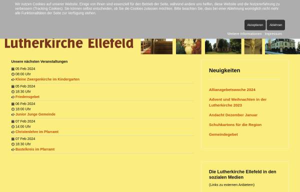 Vorschau von www.lutherkirche-ellefeld.de, Pfarramt der Lutherkirchgemeinde Ellefeld