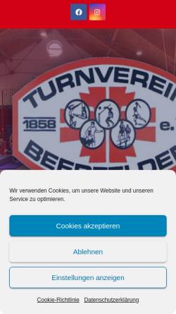 Vorschau der mobilen Webseite www.tvbeerfelden.de, TV Beerfelden Abteilung Handball