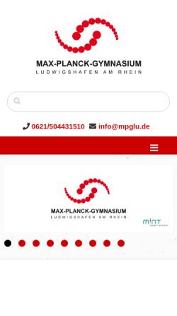 Vorschau der mobilen Webseite mpglu.de, Max-Planck-Gymnasium