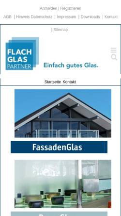 Vorschau der mobilen Webseite www.flachglas-sachsen.de, Flachglas Sachsen GmbH