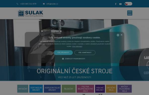 Vorschau von www.sulak.cz, Sulak Glass Working Machinery