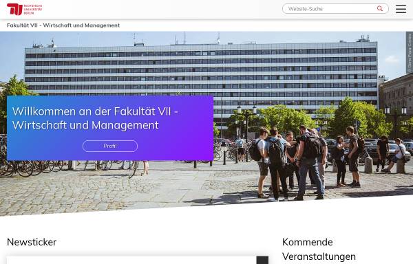 Vorschau von www.wm.tu-berlin.de, Fakultät VIII - Wirtschaft und Management