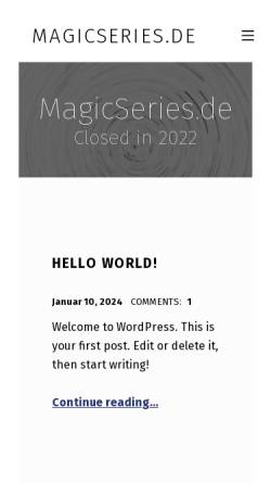Vorschau der mobilen Webseite www.magicseries.de, MagicSeries