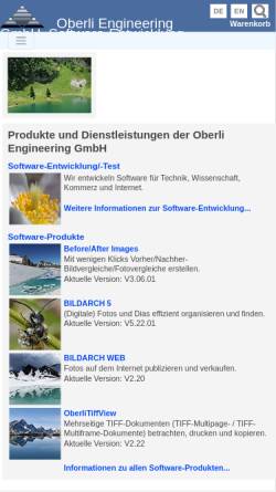 Vorschau der mobilen Webseite www.obeng.ch, Oberli Engineering GmbH