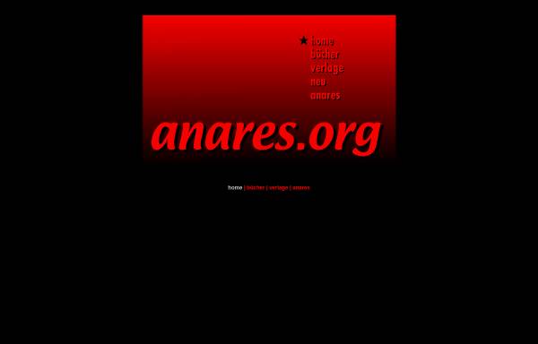 Vorschau von www.anares.org, Anares Buchvertrieb