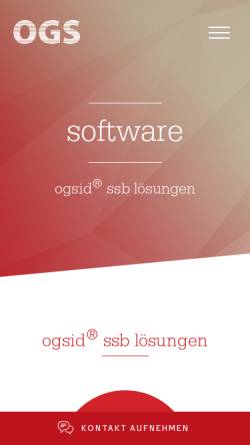 Vorschau der mobilen Webseite www.ogs.de, Dr. Strauch Systemberatung GmbH