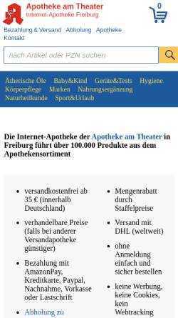 Vorschau der mobilen Webseite internet-apotheke-freiburg.de, Apotheken in Freiburg