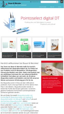 Vorschau der mobilen Webseite www.akupunkturbedarf.de, Bauer & Wermke