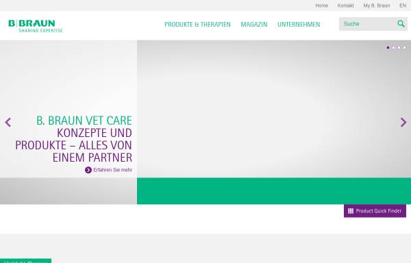 Vorschau von www.bbraun-vetcare.de, B. Braun Vet Care GmbH