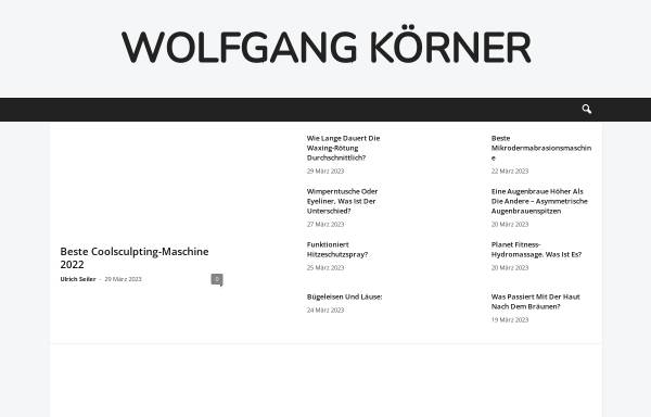 Vorschau von www.wolfgangkoerner.de, Wolfgang Körner, Schriftsteller und Drehbuchautor
