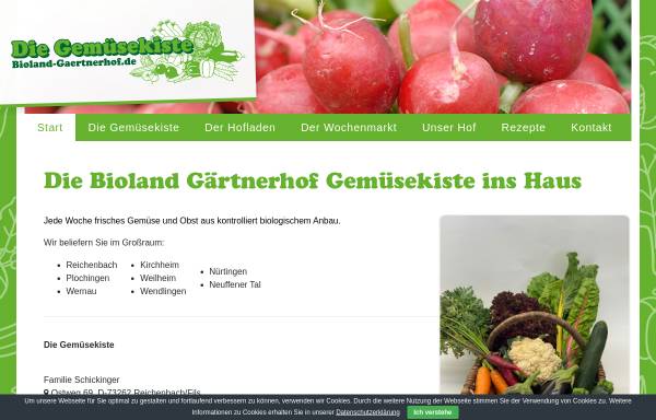 Vorschau von bioland-gaertnerhof.de, Schickinger GbR