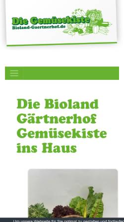 Vorschau der mobilen Webseite bioland-gaertnerhof.de, Schickinger GbR